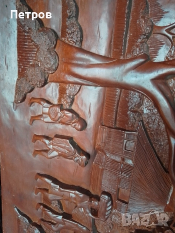 картина дърворезба 133/61 см, снимка 8 - Картини - 52941957