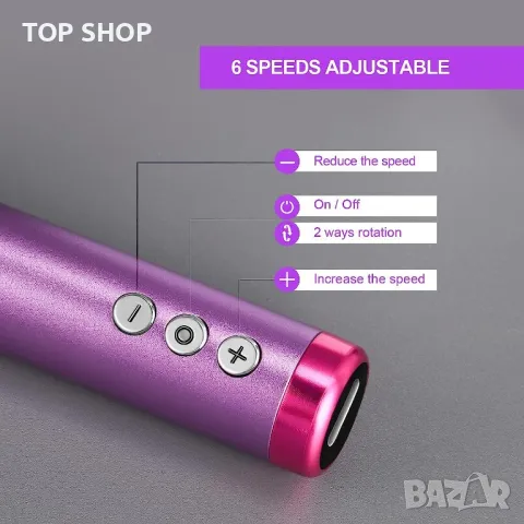 Безжичен USB акумулаторен комплект 12 в 1 за маникюр и педикюр,20 000 оборота, снимка 5 - Електрически пили за пети - 48485785