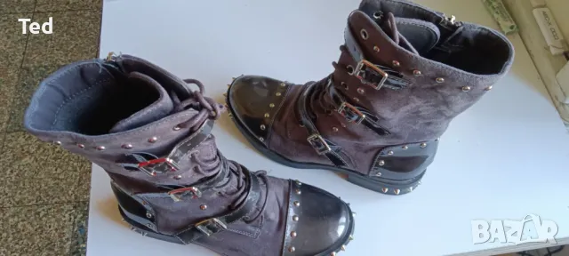 Ботуши, боти качествени с капси, 37-39 номер, снимка 5 - Дамски боти - 50412289