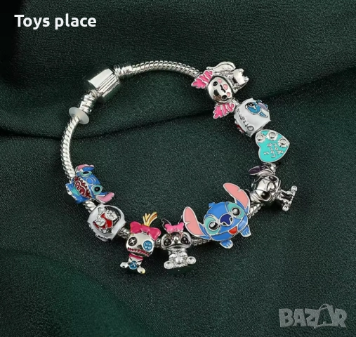Гривна с талисмани тип Pandora Лило и Стич Lilo and Stitch , снимка 5 - Други - 50664782