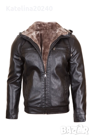 Мъжко зимно кожено яке – 3450, снимка 4 - Якета - 51471050