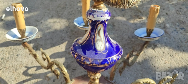 Месингов полилей 8-ца, снимка 5 - Антикварни и старинни предмети - 52750143