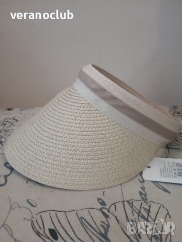 Бежова лятна козирка Дамска, снимка 2 - Шапки - 39765438