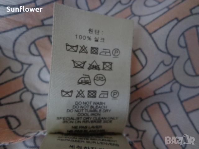 ОРИГИНАЛНА копринена риза /блуза BURBERRY от 100% коприна, снимка 17 - Ризи - 51722085