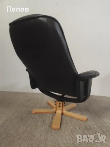 Кожено релакс кресло, снимка 3 - Дивани и мека мебел - 48169138