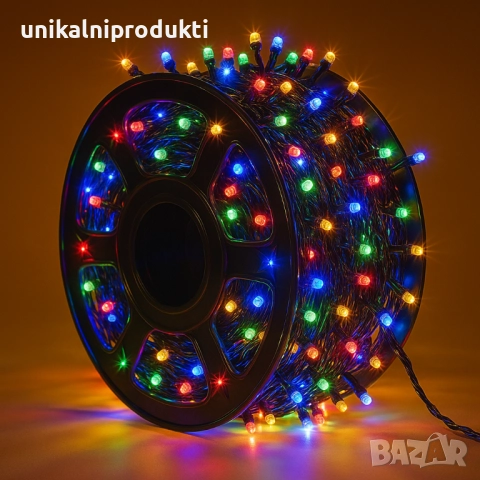 100м коледни външни лампички топла светлина с 3500 мини диода , снимка 3 - Лед осветление - 52666556