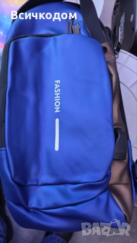Мъжка чанта за през рамо Crossbody с USB зареждане, водоустойчива и с противокраден джоб, снимка 5 - Раници - 52364691