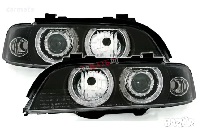 Кристални фарове ANGEL EYES за BMW 5 Серия E39 (1995-2000) - черни