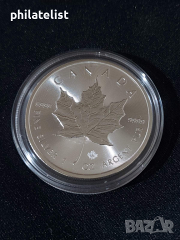 Канада 2023 - 5 долара - Кленов лист - 1 OZ – Сребърна монета, снимка 2 - Нумизматика и бонистика - 44811819