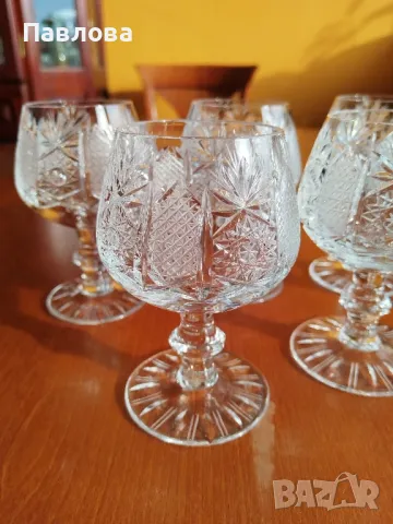 Кристален сервиз за коняк,, Ропотамо ", снимка 4 - Чаши - 47896710