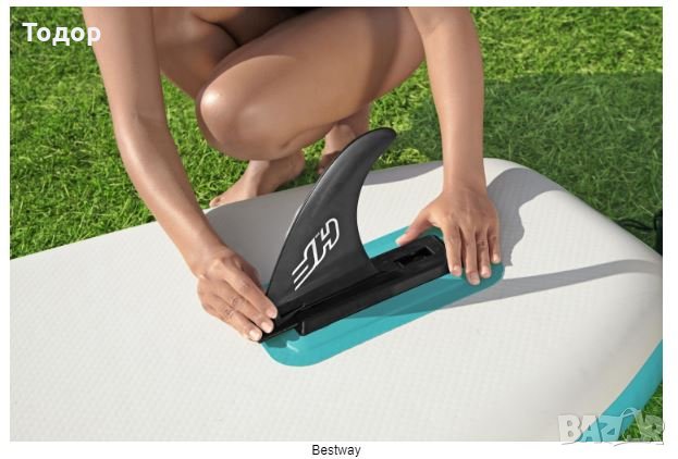 Надуваема дъска 65363 Bestway inflatable Surf Board   340x89x15 см до 150 кг Bestway padle board set, снимка 14 - Водни спортове - 36003725