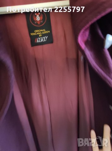 Дълго палто от кашмир в бордо на италианската фирма TOSKANA LODEN MAY, снимка 3 - Палта, манта - 34601660