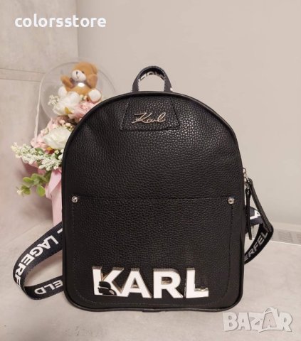 Черна раница  Karl Lagerfeld  код SG-R12, снимка 4 - Раници - 41266488