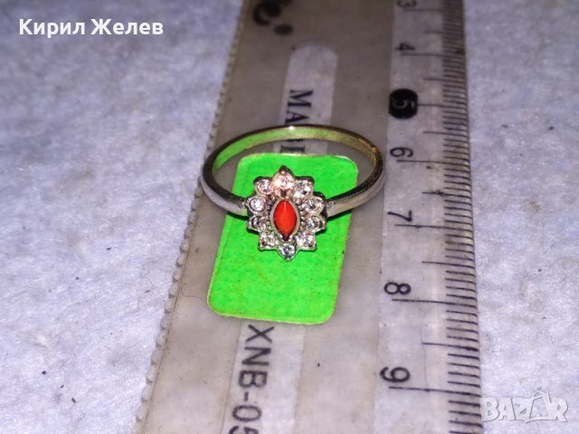 КРАСИВ НЕЖЕН ПОСРЕБРЕН КРИСТАЛЕН ФЕШЪН - АРТ МЕДЕН ПРЪСТЕН 38539, снимка 2 - Пръстени - 41454849