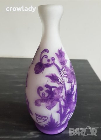 Красива ваза НАНСИ DAUM NANCY сецесион лилава реплика