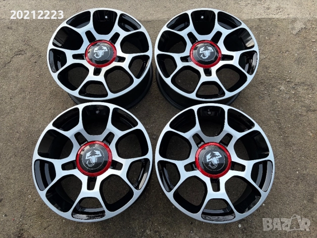 4 броя алуминиеви джанти за Fiat 500,Fiat 500- Abarth 16, снимка 3 - Гуми и джанти - 52929413