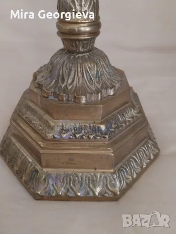 Еврейски свещник- стар- /менора/, снимка 5 - Антикварни и старинни предмети - 49919889