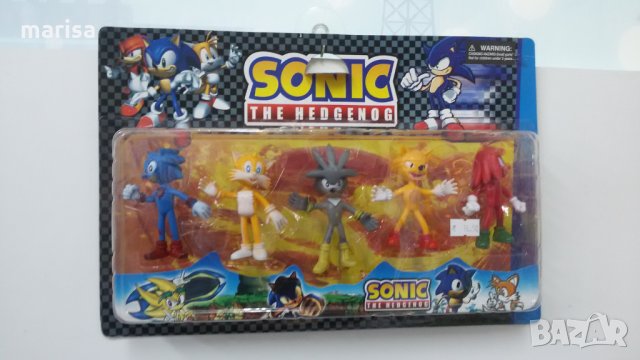 Фигури Соник таралежа, фигурки Sonic, топери за торта Соник, 5 броя, -113008, снимка 3 - Фигурки - 34491845