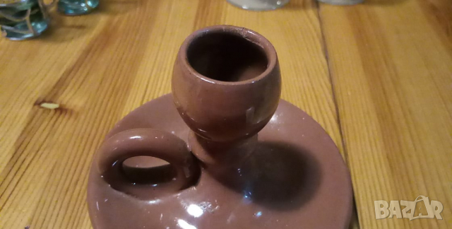 Керамичен свещник, снимка 2 - Антикварни и старинни предмети - 36489066
