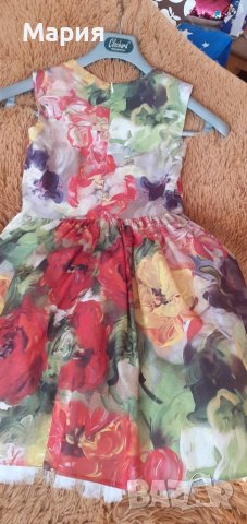 Официална рокля за момиче Unique, размер 140 см и подарък официални обувки, снимка 3 - Детски рокли и поли - 39154571