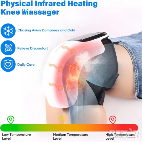 Jargrovs Безжичен масажор за коляно, инфрачервен с LED екран, снимка 4 - Други - 53745760
