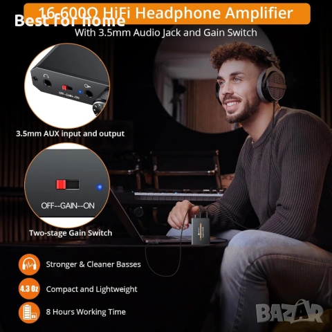 Усилвател за слушалки Neoteck, 16–600Ω HiFi усилвател за слушалки, 250mW изход, снимка 3 - Ресийвъри, усилватели, смесителни пултове - 53838368