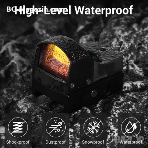 Малък компактен бързомер мерник тактически за пистолет еърсофт въздушна пушка червена зелена точка, снимка 5 - Оборудване и аксесоари за оръжия - 51051113