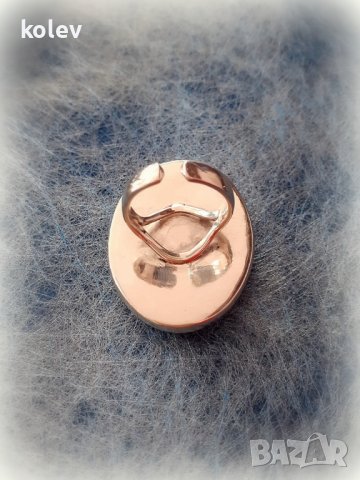 по поръчка!СРЕБЪРЕН ПРЪСТЕН С натурален ХЕМАТИТ 40/30 мм, размер отворен -59/60+, снимка 3 - Пръстени - 12441977