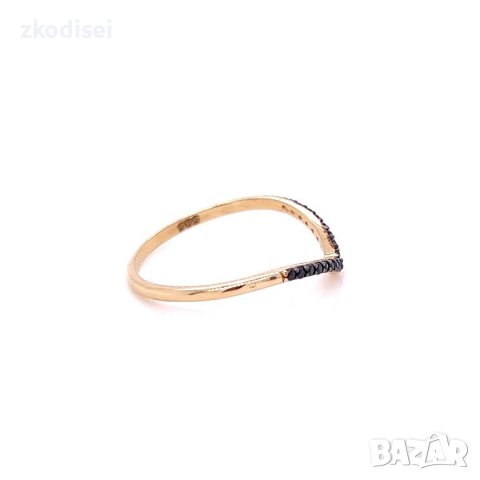 Златен дамски пръстен 0,97гр. размер:55 14кр. проба:585 модел:21942-4, снимка 2 - Пръстени - 44279593