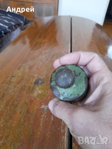 Стара месингова мерка за кантар, снимка 3 - Други ценни предмети - 53418345