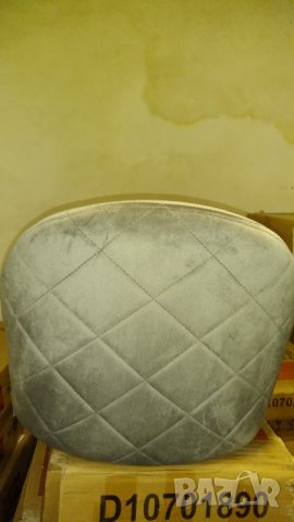 Сив стол / комплект от два трапезни стола / столове с мека седалка и облегалка C-UDC073GY, снимка 5 - Столове - 33460707