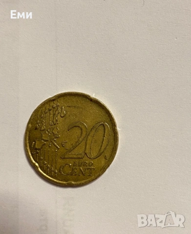 Колекционерска монета 20 цента Италия, снимка 2 - Нумизматика и бонистика - 53758810
