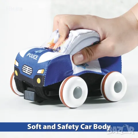 Полицейска кола с дистанционно, изработена от мек текстил , снимка 4 - Коли, камиони, мотори, писти - 47897217