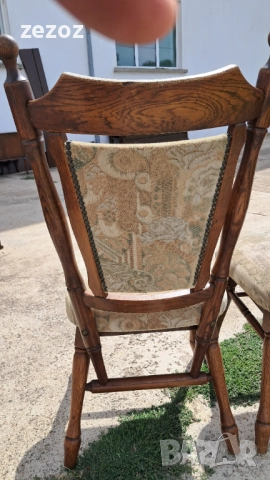  Ретро столове масив-6бр. №036, снимка 7 - Столове - 52708559