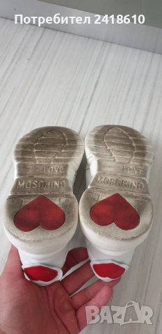 LOVE MOSCHINO Leather Sneakers Size 36- 23- 26см ОРИГИНАЛ! ЕСТЕСТВЕНА Кожа!, снимка 4 - Кецове - 41738889