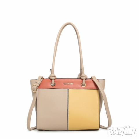 Елегантна дамска чанта с трицветен дизайн, снимка 4 - Чанти - 52098218
