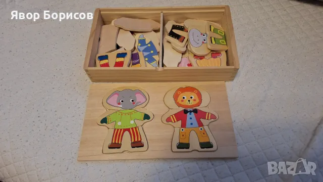 Комплект дървени играчки, часовник, книжка, снимка 12 - Други - 47562379