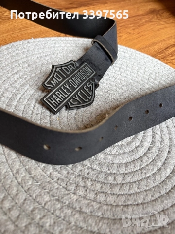 Чисто нов колан от естествена кожа Harley Davidson с голяма катарама, снимка 4 - Колани - 52276045