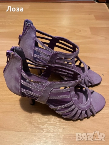 Дамски обувки лилав цвят - промазан, снимка 2 - Дамски обувки на ток - 52858846