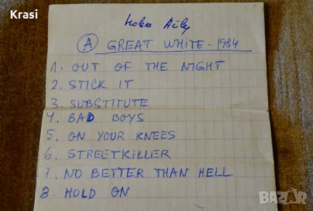 Sony UCH 60 аудио касета с Great White и Ricchi & Poveri. , снимка 2 - Аудио касети - 35844953