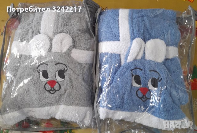Детски хавлиени халати за баня със качулка от 100% памук. , снимка 15 - Хавлии и халати - 39241266