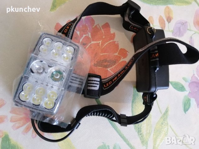 LED фенер, челник с 14 LED и акумулаторни батерии, снимка 8 - Къмпинг осветление - 41567833