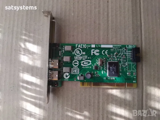 PCI 2-Port 1394 FireWire Adapter Card LSI LS2-FAE10