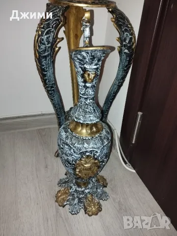 антична анфура кана със стойка, снимка 8 - Антикварни и старинни предмети - 47844088