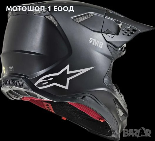 НОВА каска на ALPINESTARS черен мат , размер XL Supertech M8 Solid MX, снимка 7 - Аксесоари и консумативи - 41745592