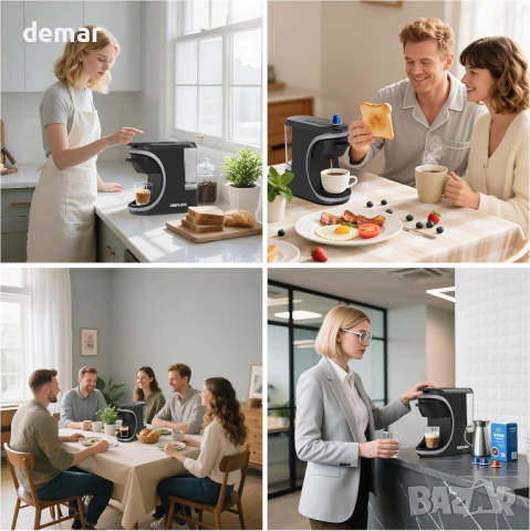 Многофункционална кафемашина, капсули Nespresso, Dolce Gusto и мляно, снимка 5 - Кафемашини - 51904565