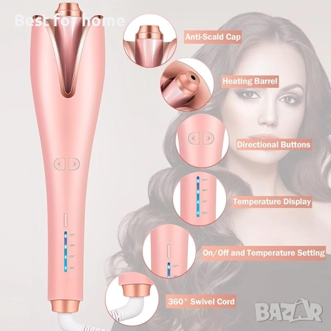 Автоматична маша за коса, за къдрене Beach Waves с йонен барабан, снимка 5 - Други - 52801243