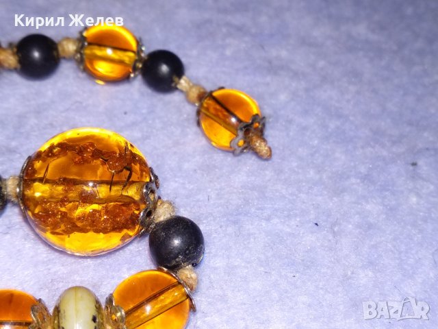 РАЗКОШЕН РЕТРО СТАР ГЕРДАН ОГЪРЛИЦА от ЦВЕТНО РЪЧНА МАЙСТОРСКА ИЗРАБОТКА СТЪКЛО 24453, снимка 7 - Антикварни и старинни предмети - 41389379