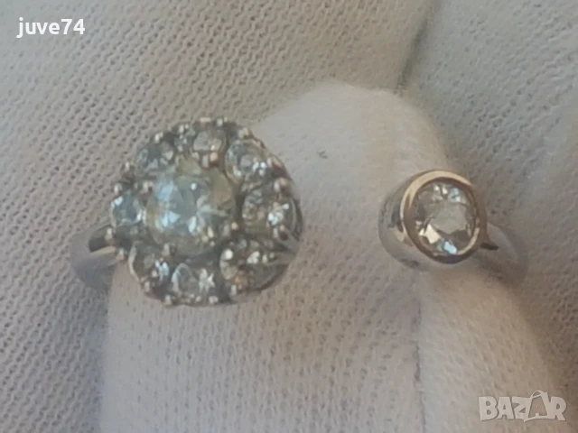 СРЕБЪРЕН ПРЪСТЕН С АКВАМАРИН, снимка 1