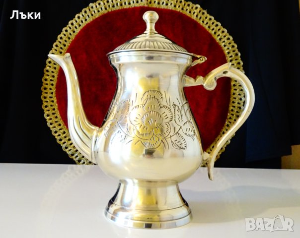 Английска кана,чайник,цветя. , снимка 1 - Антикварни и старинни предмети - 35816977